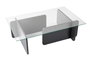 Nordure Mesa de Centro Flavio Antracita Cristal Templado Melamina 105x65x30cm